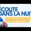 Soirée lecture : vos poèmes sur le printemps !