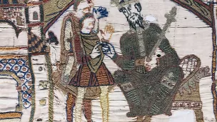 Édouard le Confesseur (première scène de la tapisserie de Bayeux) ©Wikimédia commons